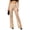 Beige 03, variant on Karymi Capri Pants for Women Solid Floral Lace Sheer Flare Long Pants, Elastic High Waist See-Through Casual Trousers With Lined Short For Party Club Daily Women's Pants