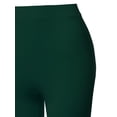 thumbnail image 4 of A2Y Women's Basic Yoga Polyester Mid Thigh High Rise Biker Bermuda Shorts Huntergreen M, 4 of 5