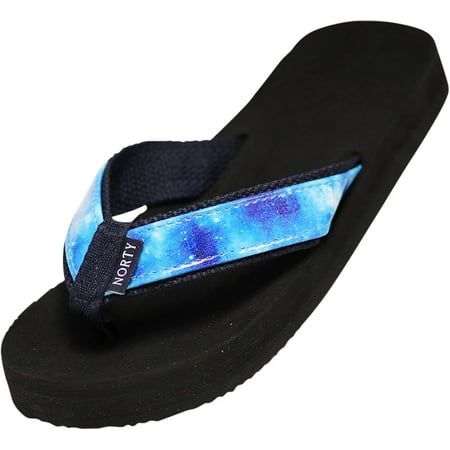 

NORTY Womens Flip Flops Adult Female Thong Sandals Black Indigo