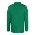 thumbnail image 5 of Dwelliawo Men's Polo Shirts Ribbed Long Sleeve Classic Button Shirts Casual Collared Fashion Work Tee Green S, 5 of 5