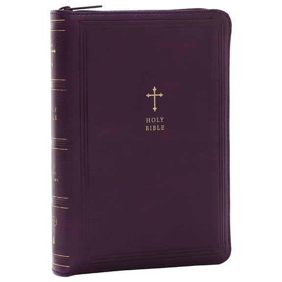 KJV Holy Bible: Compact with 43,000 Cross References, Purple Leathersoft with Zipper, Red Letter, Comfort Print: King Ja, (Hardcover)