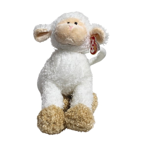 Beanie Babies- Baasbsy Baaag the Lamb  – Solid Eyes  - Stuffed Animal