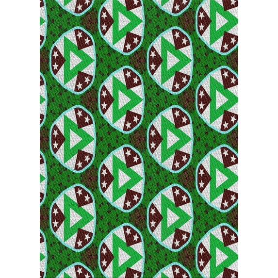 Ahgly Company Machine Washable Indoor Rectangle Transitional Algae Green Area Rugs, 8' x 10'