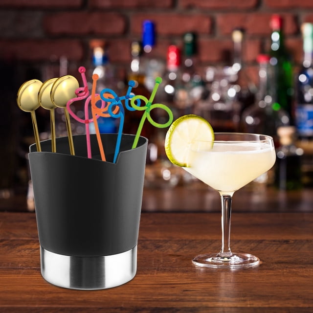Spoon Cutlery Box Bar Dispensing Box Spoon Cutlery Box Storage Box Fork Straw With Paper Cup Holder For Coffee Shop Bar UseBlue