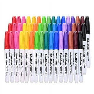 Dabo&Shobo Wet Erase Markers, 24-Count Smudge-Free Markers, 12 Colors Fine Tip, Erases with Water! Wet-Erase Low Odor Marker for Office, School and