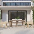 thumbnail image 2 of Guyou Rattan Patio Dining Chairs, Outdoor Wicker Chairs Set of 4, Modern Patio Metal Chairs for Dining Table, Outdoor Patio Chair with Cushions for Garden, Beige, 2 of 7