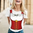 thumbnail image 2 of Beer Festival Shirt for Women Dirndl Costume Print Tops German Bavarian Oktoberfest Short Sleeve Crew Neck Tee Pullover Blouse, 2 of 5