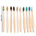 thumbnail image 3 of Biodegradable Natural Bambo0 Toothbrushes 10 Count,Pink Manual Toothbrush, 3 of 4