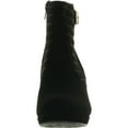 thumbnail image 3 of Top Moda Cotton 16 Womens Buckle Wedge Ankle Booties Black, 3 of 4