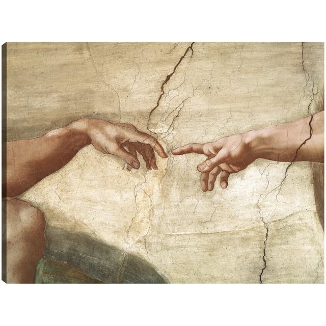Cuadro Decorativo - Michelangelo-Creat de Adán Jr Impresión en canvas, estrechado.
