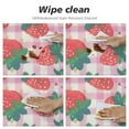 thumbnail image 4 of Nawypu Checkered Strawberry Pink Elastic Edged Round Fitted Table Cloth Cover, Waterproof Free Round Tablecloth, Home Decorative Tablecloth for Indoor Outdoor Kitchen Party, Fits Tables, 4 of 7