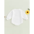 thumbnail image 4 of Bagilaanoe Newborn Baby Girl Boy Oversized Romper Sweatshirt Long Sleeve Bodysuit Letter Print Pullover 3M 6M 12M 18M 24M Infant Casual Tee Tops, 4 of 8