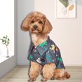 thumbnail image 5 of CBFFDC Pet Outfit Cartoon Dinosaur Print Pet Shirt Short Sleeves Turndown Collar Button Summer Two legged Clothes, 5 of 5