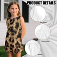 thumbnail image 6 of chaqlin Leopard Skin Girls Summer 2 Piece Outfits Round Neck Sleeveless Tank Top with Flare Pants Sets Sport Workout Short Set Toddler to Big Kid (5T-14Y), 6 of 7
