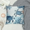 thumbnail image 2 of Leisuo Turtle Throw Pillow Cover, White Turtle Pillow Cover for Bedroom Living Room, Retro Reptile Sea Turtle Decorative Pillow Cover, Coastal Beach Case white, 2 of 5