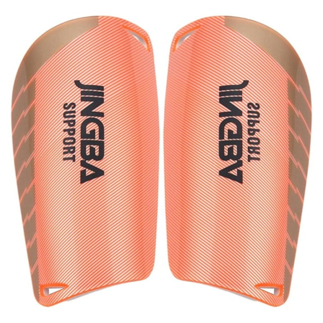 Breathable Soccer Shin Guard Football Protector Pads Knee Support Shinguards for Teenagers - Orange S