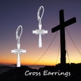 thumbnail image 6 of Infinity Cross Earrings S925 Sterling Silver Abalone/Turquoise/Opal Dangle Earrings Leverback Christian Jewelry For Women Lover Mother Gifts, 6 of 10