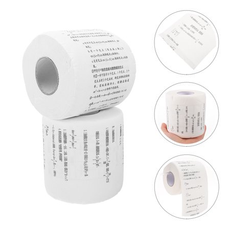 GOOHOCHY 2 Rolls of Bathroom Funny Toilet Paper Roll Printed Roll Paper Decorative Fun Printing Bathroom Tissue