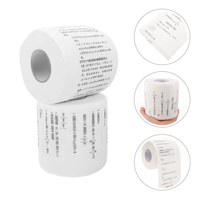 VERDANVERSE Soft Decorative Toilet Paper with Printed Mathematical Designs Assorted Color for Cleaning and Travel