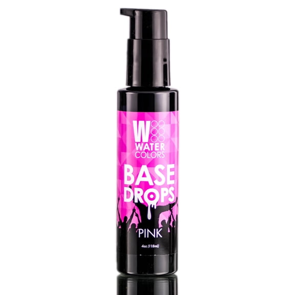 Pink , Tressa Watercolors Base Drops (4 oz) , Hair Scalp - Pack of 3 w/ SLEEK Teasing Comb
