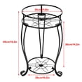 thumbnail image 6 of Hot Sale! Dusknt Flower Pot Rack, Shelf Porch Supports Garden 19.3 Stand Stand Container Balconypatio Inch Indoor Metal Round Container Rackfor Tier Tall Outdoor 2 Rack, 6 of 9