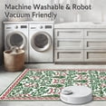 thumbnail image 5 of ODIKA 5'x7' Machine Washable Non-Slip Area Rug, Nordic Fir with Ribbon Accent High Traffic Rug with Pad, Green, 612796, 5 of 8
