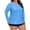 Blue, variant on Long Sleeve T-Shirt for Women Plus Size Rash Guard Swim Shirt UV Protection Quick Dry Lightweight Top for Swimming and Outdoor Activities