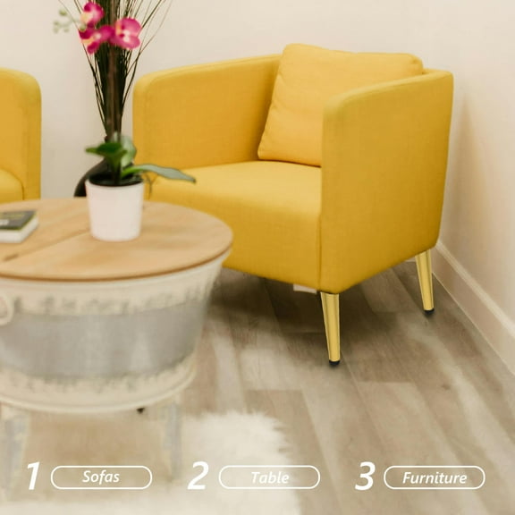 FONDOTIN Table Legs Replacement Table Legs Metal Golden Minimalist Office 4Pcs