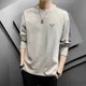 thumbnail image 2 of Ropa para hombre, camiseta holgada con gráfico en la parte superior blanca para hombre, ropa de calle estampada, moda Harajuku, manga larga, citas casuales, talla XL, 2 of 5