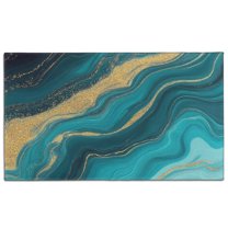 Teal Gold Wave Marble Pattern Door Rugs,Washable Non Slip Door Mats Indoor,Decorative Door Mats,Entry Mat Indoor for Entrance,Bedroom,Kitchen,Bathroom,17"x30"