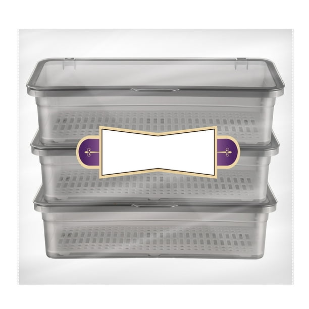 FELTECHELECTR 3 bandejas para cubiertos con tapa, organizador de cubiertos de cocina, escurridores, contenedores de plástico para guardar utensilios, soportes para cubiertos y vajilla.