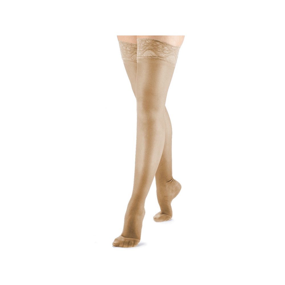 Support Plus Women's Firm Support Compression Thigh High Stockings