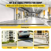 BENTISM 4 Pack of 1-Channel Rubber Cable Protector Ramps Heavy Duty 22046lbs Load Capacity Cable Wire Cord Cover Ramp Speed Bump Driveway Hose Cable