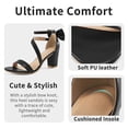thumbnail image 4 of Ecetana Women's High Heel Sandals with Bow Strappy Chunky Heel Dress Shoes for Party Wedding, 4 of 7