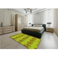 thumbnail image 5 of Ahgly Company Machine Washable Indoor Rectangle Transitional Dark Yellow Green Area Rugs, 7' x 9', 5 of 7
