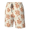 thumbnail image 6 of Uemuo Hand Drawn Snake Pattern Men's Swim Trunks Hawaiian Beach Bathing Suit Swimsuits Beach Quick-Dry Shorts with Pockets-3X-Large, 6 of 9
