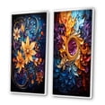 thumbnail image 3 of Designart "VORTEX Kaleidoscope II" Abstract Spirals Framed Wall Art Set Of 2 - Gold Abstract Gallery Wall Frame Set For Home Decor, 3 of 6