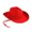 Red, variant on Hemming Wide Brim Solid Color Adjustable Windproof Rope Bowler Hat Western Cowgirl Jazz Sun Hat Fashion Accessories