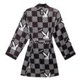 thumbnail image 2 of Playboy Lapin Logo Warp Check PSD Robe Loungewear-M/L, 2 of 4
