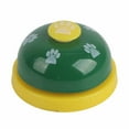 thumbnail image 1 of Campanas de entrenamiento para mascotas llamadas Dinner, juguetes interactivos para perros, campanas de entrenamiento para cachorros de peluche, verde y amarillo, 1 of 5