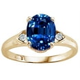 thumbnail image 2 of Tommaso Design� Oval 9x7mm Created Blue Sapphire Ring, 2 of 9