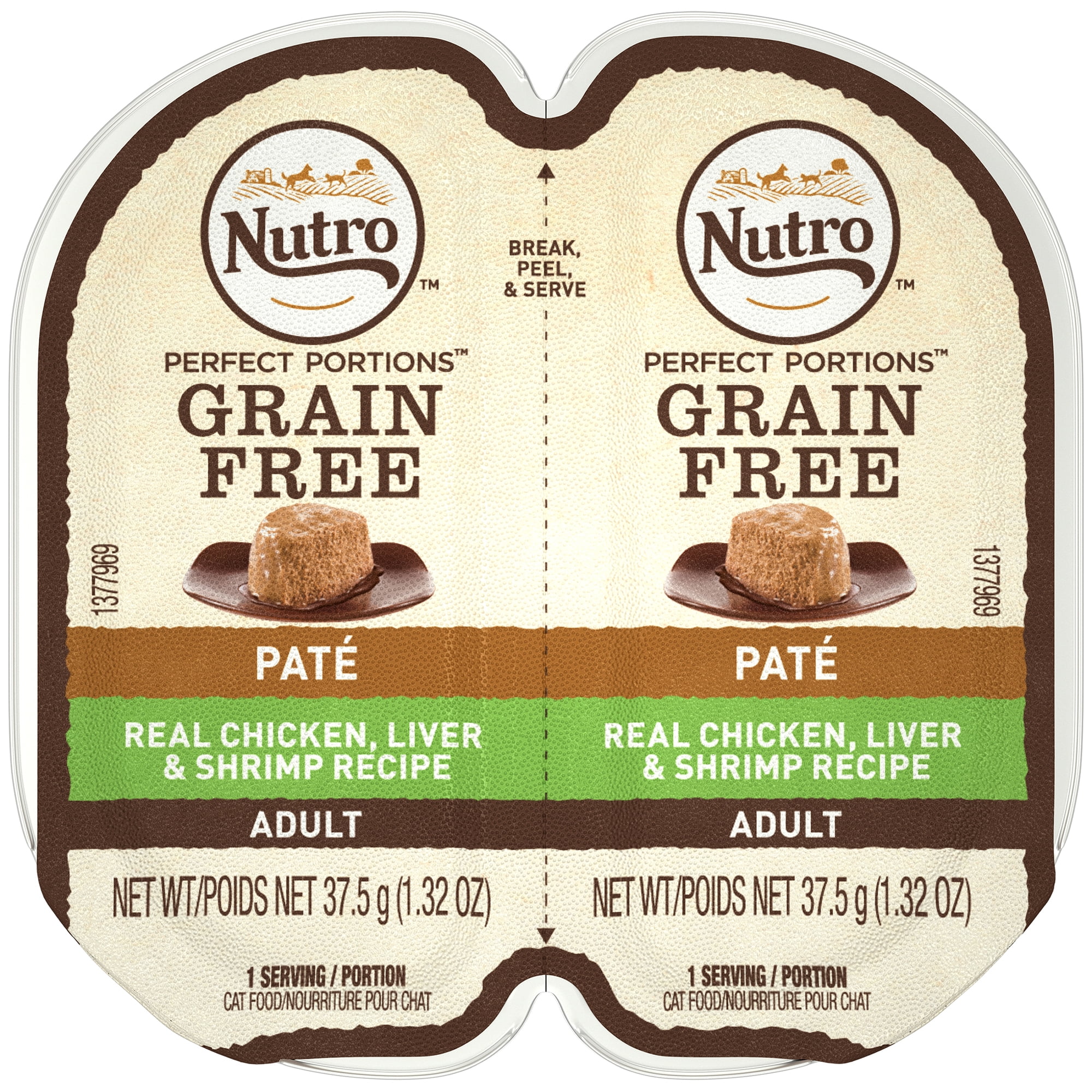 NUTRO PERFECT PORTIONS Grain Free Natural Adult Wet Cat Food Paté Real
