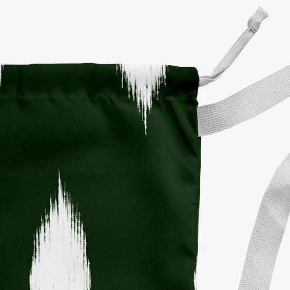 Simply Daisy Hol-I-Kat Holiday Ikat 18 x 29 in Green Laundry Bag
