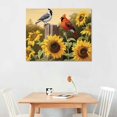 thumbnail image 2 of Nawypu  Sunflowers and Songbirds Canvas Wall Decor Vanderdasson for Living Room, Bedroom, Bathroom, Kitchen, Office, Bar, Dining &amp; Guest Room - Ready to Hang, 2 of 4