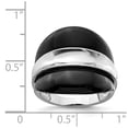 thumbnail image 3 of Sterling Silver Rhodium-plated Band w/ Surrounding Onyx Bands Ring QR2812, 3 of 5
