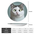 thumbnail image 2 of Yiaed Funny Cat Print Bone China Decorative Plate Ceramic Dinner Plates Art Crafts with Display Stand-10in, 2 of 6