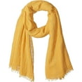 thumbnail image 2 of Steve Madden Solid Yellow Crinkle Scarf One Size Fits Most, 2 of 3