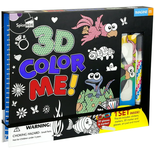 SpiceBox Trousses d'Art pour Enfants Imagine It 3D Color Me Tranche d'Âge 8+