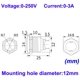 thumbnail image 3 of 4 Uds botón pulsador momentáneo resistente al agua botón pulsador de acero inoxidable encendido apagado 12mm 2A 12V / 24V / 125V / 250V (cabeza arriba) Xemadio YQ-2134, 3 of 7