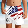 thumbnail image 5 of LIIPEE Shorts For Boys 4th Of July Summer Casual Hybrid Relaxed Fit Independence Day Patriotic U.S.A Stars Stripes Print Elastic Waist Breathable Soft Cute Party Double Layer Beach Shorts,5-6 Years, 5 of 5